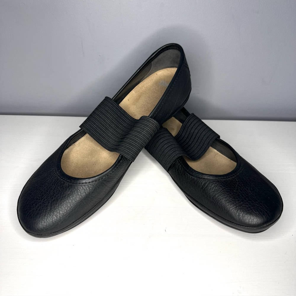 Camper Black Flats with Elastic Strap